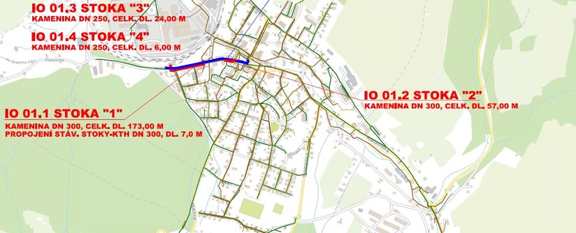 Rychnov u Jablonce nad Nisou, Nádražní – rekonstrukce kanalizace a vodovodu