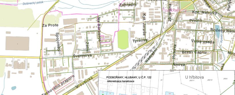 Podbořany, Hlubany u č.p. 122 – rekonstrukce kanalizace