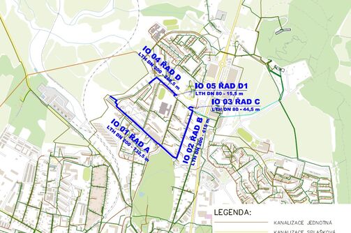 Česká Lípa, sídliště Sever - rekonstrukce vodovodu
