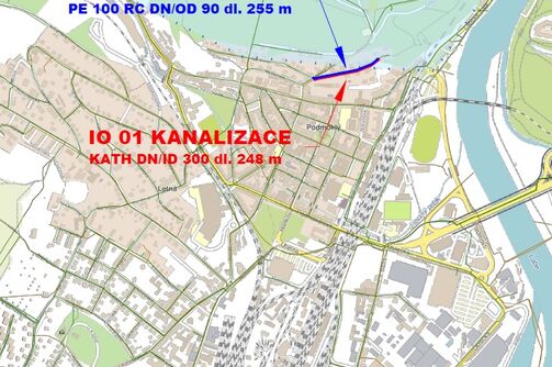 Děčín, Resslova - rekonstrukce kanalizace a vodovodu