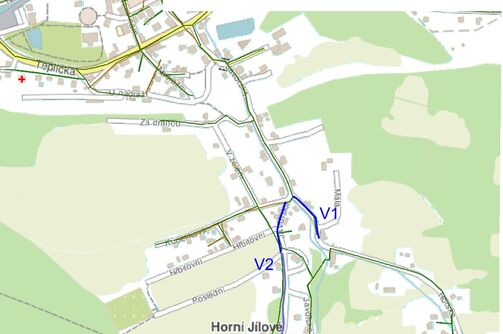Jílové, Javorská, Horská - rekonstrukce vodovodu