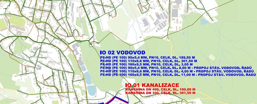 Jablonec n. N., Ke Starému buku - rekonstrukce kanalizace a vodovodu