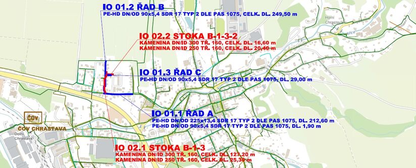 Chrastava, Bílokostelecká - rek. vodovodu a kanalizace II.etapa