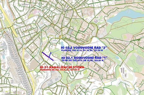 Liberec, U Opatrovny - rekonstrukce kanalizace a vodovodu