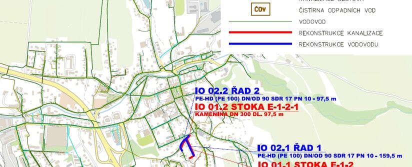 Chrastava, Střelecký vrch - rekonstrukce vodovodu a kanalizace