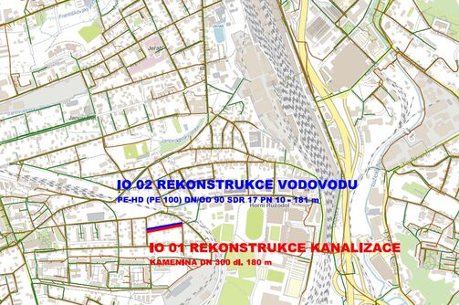 Liberec, Holečkova - rekonstrukce kanalizace a vodovodu
