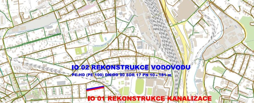 Liberec, Holečkova - rekonstrukce kanalizace a vodovodu