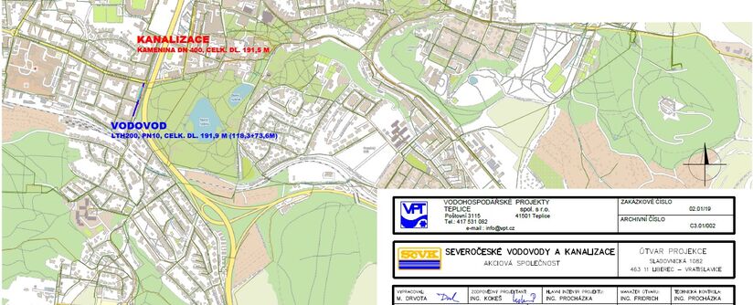Teplice, Lounská - rekonstrukce vodovodu a kanalizace , II. etapa