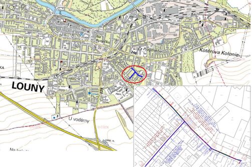 Louny, 5. května, Elišky Krásnohorské - rekonstrukce kanalizace a vodovodu
