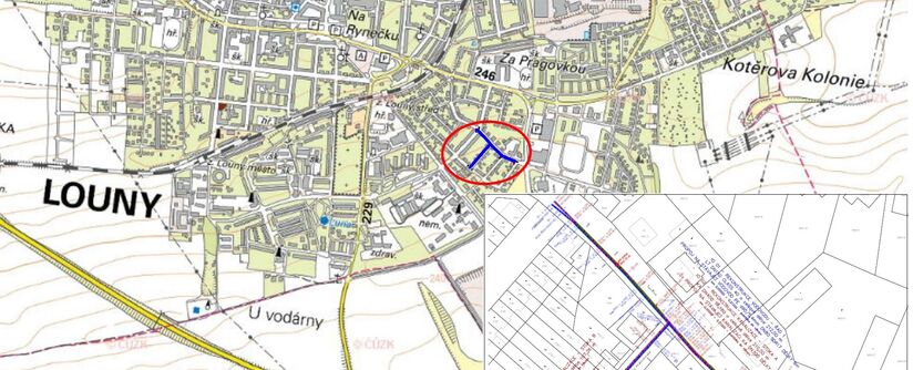 Louny, 5. května, Elišky Krásnohorské - rekonstrukce kanalizace a vodovodu