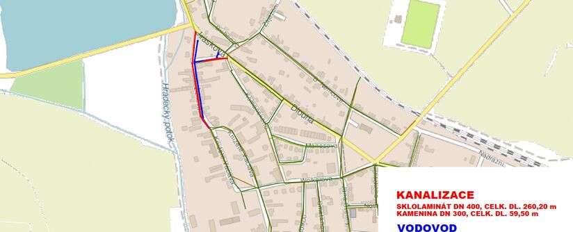 Lenešice, Žižkova, Knížete Václava, Havlíčkovo - rekonstrukce vodovodu