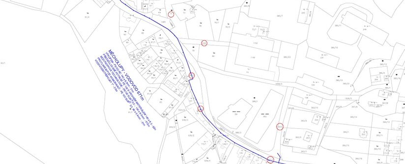 Měcholupy, č.p. 18 – č.p. 133 – rekonstrukce vodovodu