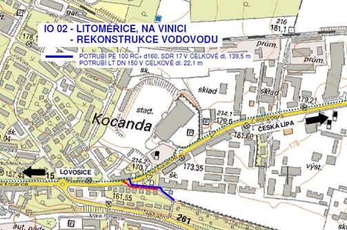 Litoměřice, Na Vinici - rekonstrukce kanalizace a vodovodu
