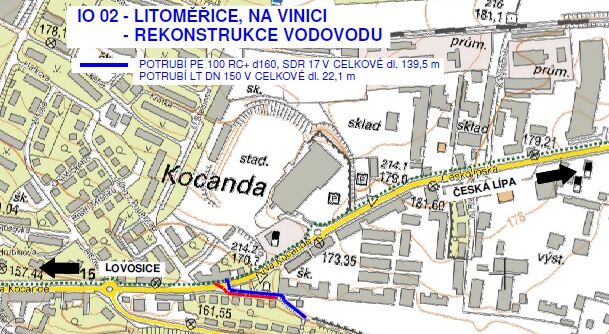 Litoměřice, Na Vinici - rekonstrukce kanalizace a vodovodu