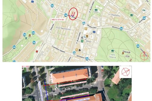 Most, Josefa Skupy, bl. 84 - 85 - rekonstrukce kanalizace a vodovodu