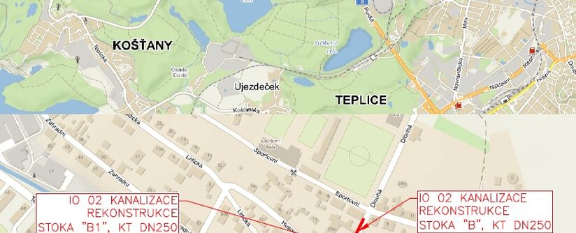 Dubí, Dlouhá - rekonstrukce vodovodu a kanalizace