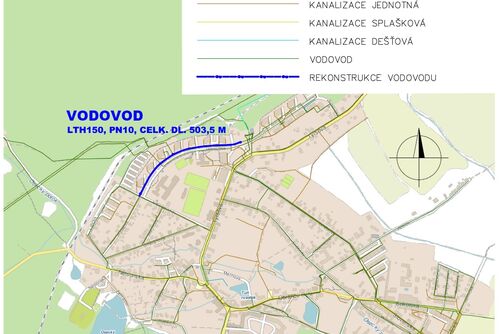 Osek, Hrdlovská 641 - 647 - rekonstrukce vodovodu
