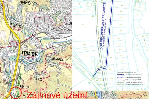 Trmice, Koštov - rekonstrukce přivaděče