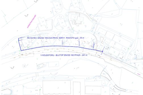 Ústí n. L., Vinařská - rekonstrukce vodovodu v kolektoru