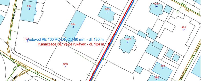 Ltioměřice, Dvořákova, rekonstrukce vodovodu a kanalizace