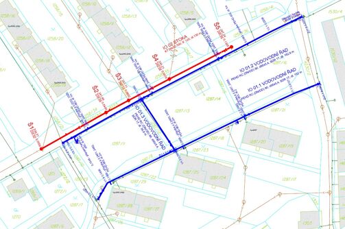 Ústí n.L., Hornická - rekonstrukce vodovodu a kanalizace