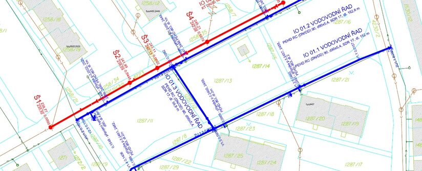 Ústí n.L., Hornická - rekonstrukce vodovodu a kanalizace