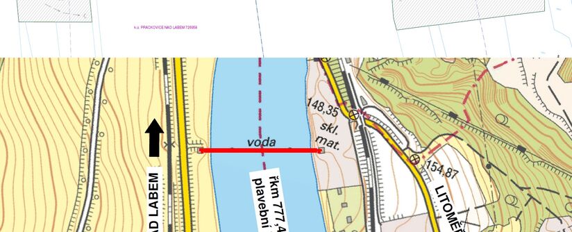 Libochovany, přemostění Labe - rekonstrukce vodovodu