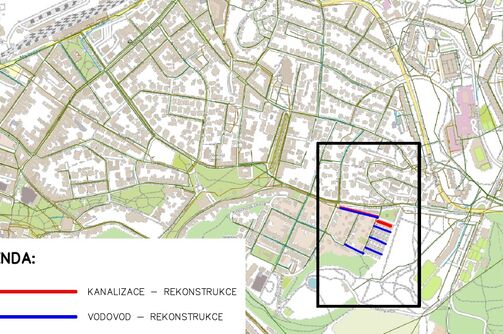 Teplice, Foersterova, Fučíkova stezka - rekonstrukce vodovodu a kanalizace