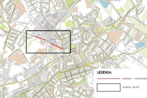 Teplice, Emilie Dvořákové, od Zemské - rekonstrukce vodovodu
