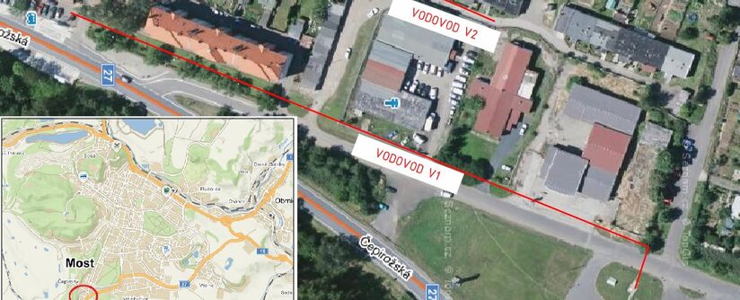 Most, Čepirožská - rekonstrukce vodovodu