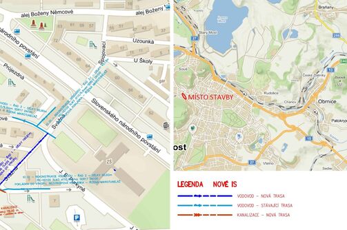 Most, Svážná, Marie Majerové - rekonstrukce vodovodu a kanalizace
