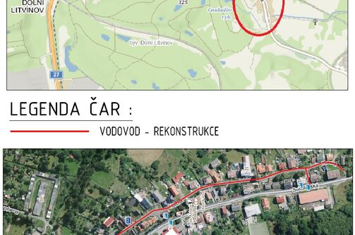 Louka u Litvínova, Husova - rekonstrukce vodovodu