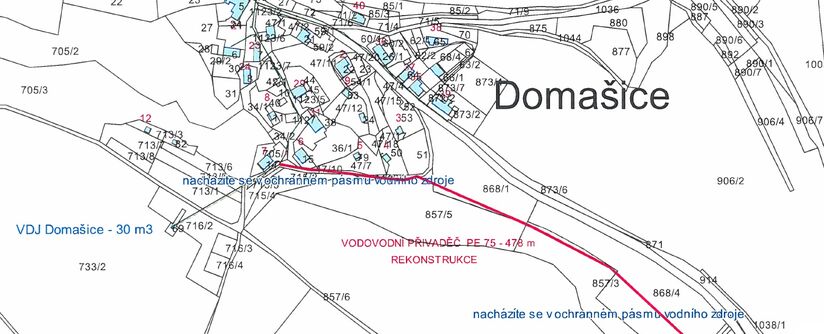 Tuhaň, Domašice - rekonstrukce výtlaku