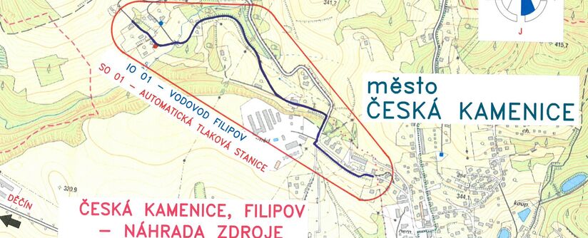 Česká Kamenice, Filipov - náhrada zdroje