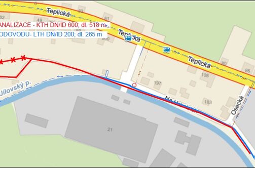 Děčín, Na Hranicích - rekonstrukce kanalizace a vodovodu