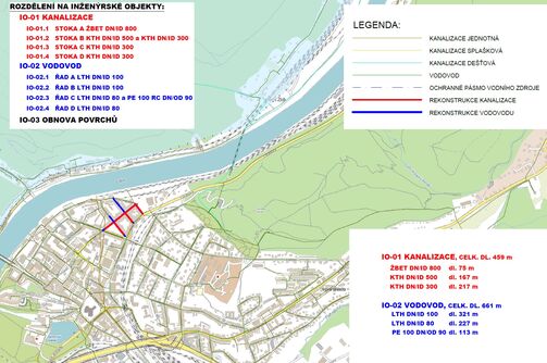 Děčín, 28. října, Nerudova, Labská, Hálkova - rekonstrukce kanalizace a vodovodu