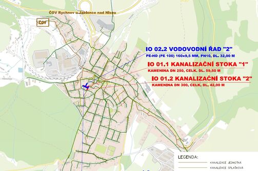 Rychnov u Jablonce n.N., Nová - rekonstrukce kanalizace a vodovodu