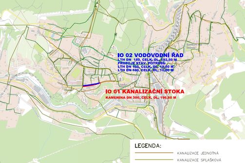 Tanvald, Palackého - rekonstrukce kanalizace a vodovodu