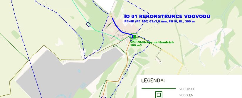 Hrádek n.N., Uhelná - rekonstrukce vodovodu