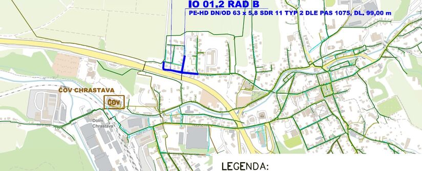 Chrastava, Bílokostelecká, III. etapa - rekonstrukce vodovodu