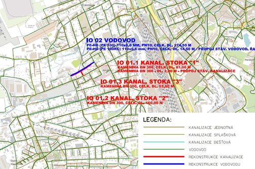 Liberec, Slovenská - rekonstrukce kanalizace a vodovodu