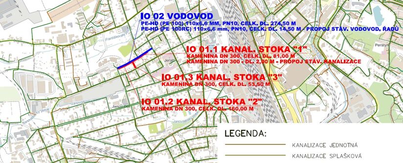 Liberec, Slovenská - rekonstrukce kanalizace a vodovodu