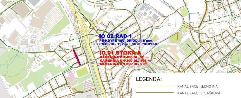 Liberec, Srbská - rekonstrukce kanalizace a vodovodu