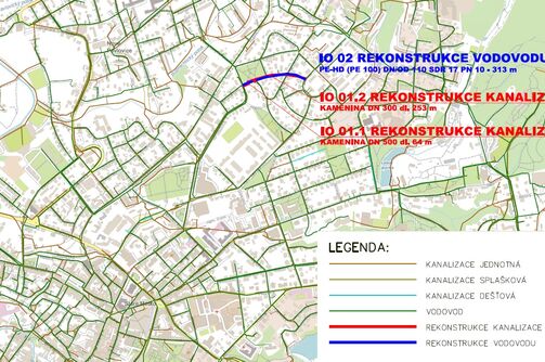 Liberec, Jiskrova - rekonstrukce kanalizace a vodovodu