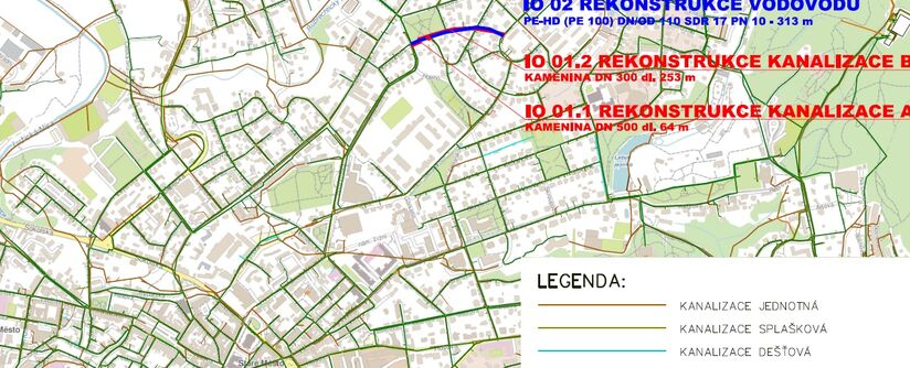 Liberec, Jiskrova - rekonstrukce kanalizace a vodovodu
