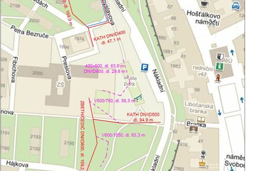 Žatec, Zbyslavova - rekonstrukce kanalizace