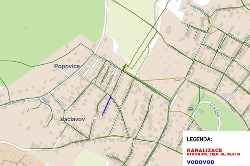 Děčín, Větrná, rekonstrukce vodovodu a kanalizace