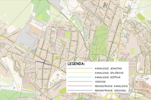 Česká Lípa, Na Blatech - rekonstrukce kanalizace a vodovodu