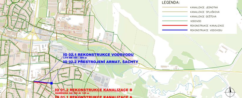 Česká Lípa, Svárovská, U Rybníčku - rekonstrukce kanalizace a vodovodu