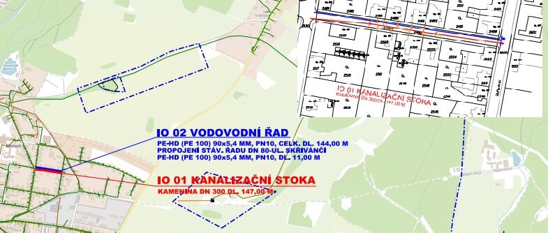 Mimoň, Luční - rekonstrukce kanalizace a vodovodu